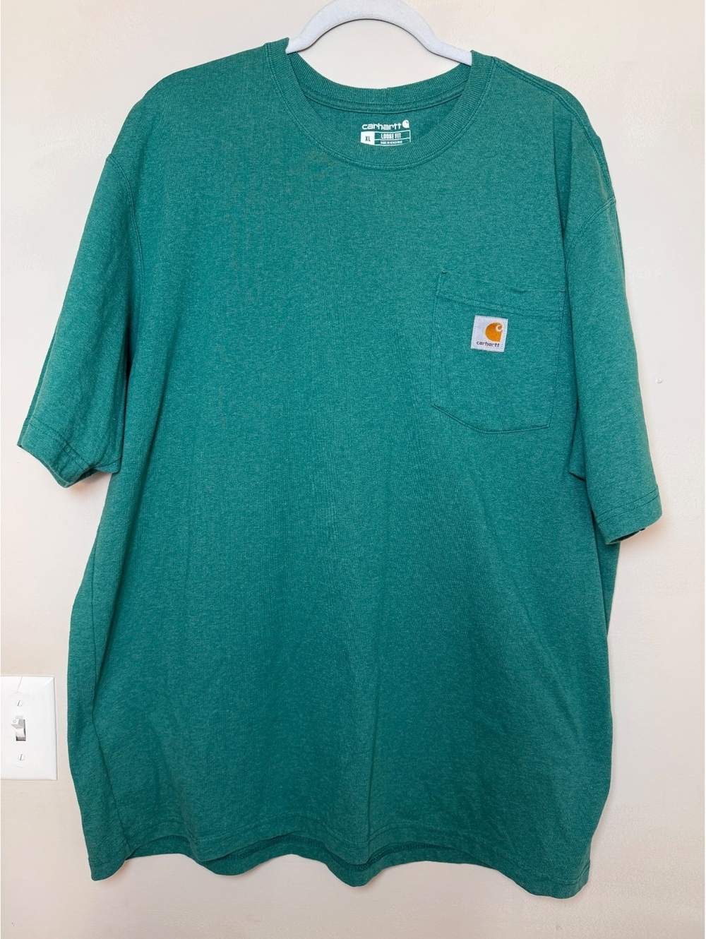 Carhartt Men's XL Loose Fit Green Pocket T-Shirt